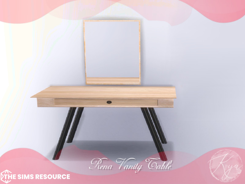 Sims 4 Rena Vanity Table by KyoukoAya
