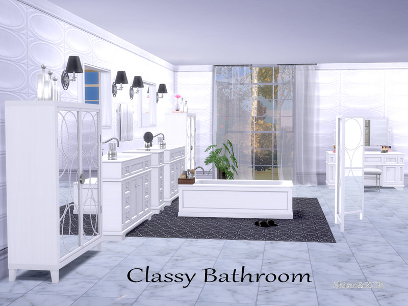 Sims 4 Bathroom Classy by ShinoKCR