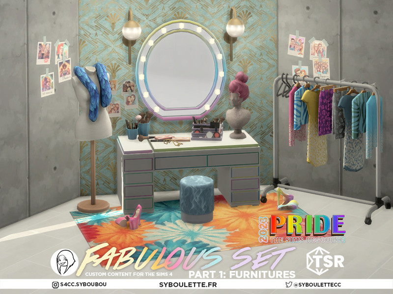 Sims 4 Fabulous set - Part 1: Furnitures by Syboubou