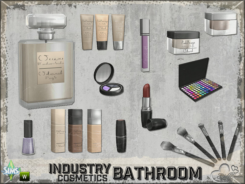 Sims 4 Bathroom Industry - Cosmetics Clutter by BuffSumm