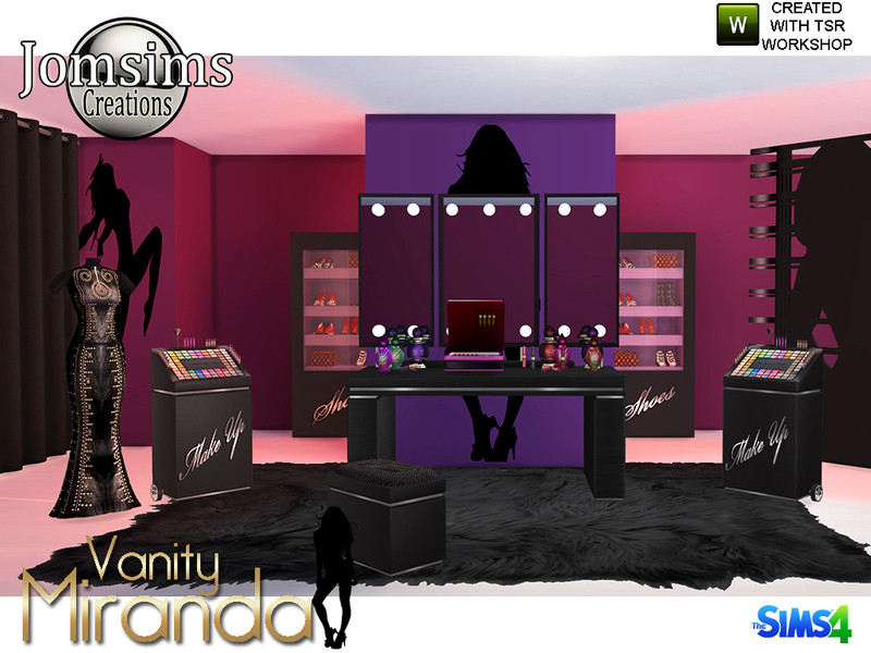 Sims 4 miranda vanity Beauty set by jomsims