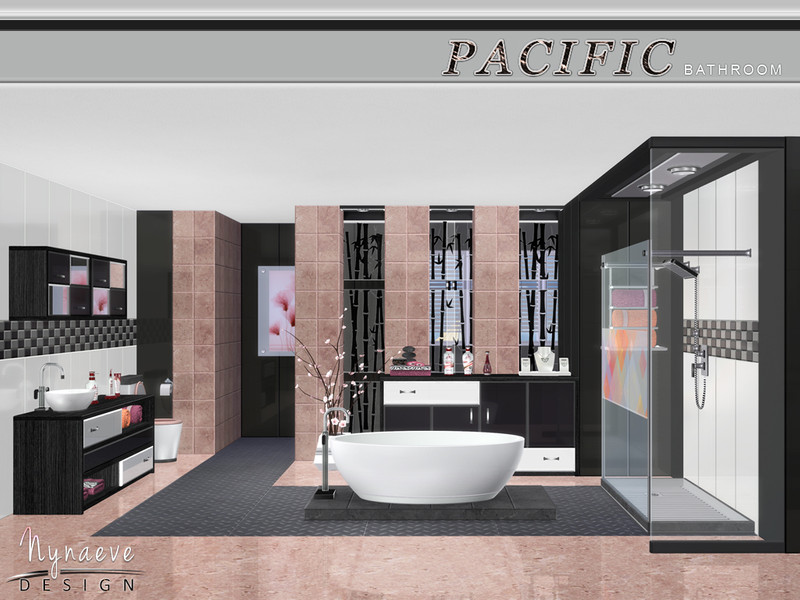 Sims 4 Pacific Heights Bathroom by NynaeveDesign