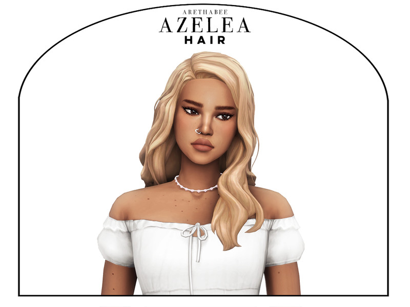 Sims 4 Azelea Hair (Patreon) by arethabee