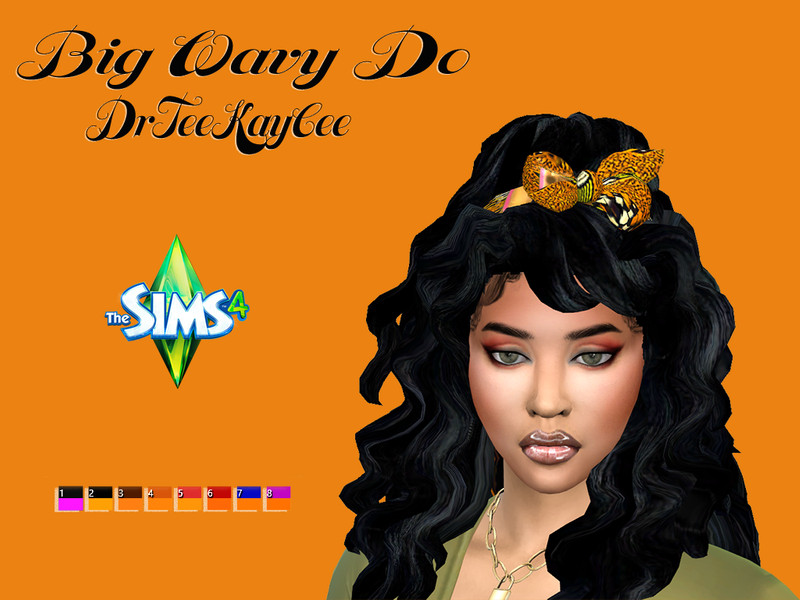 Sims 4 Big Wavy Do by drteekaycee