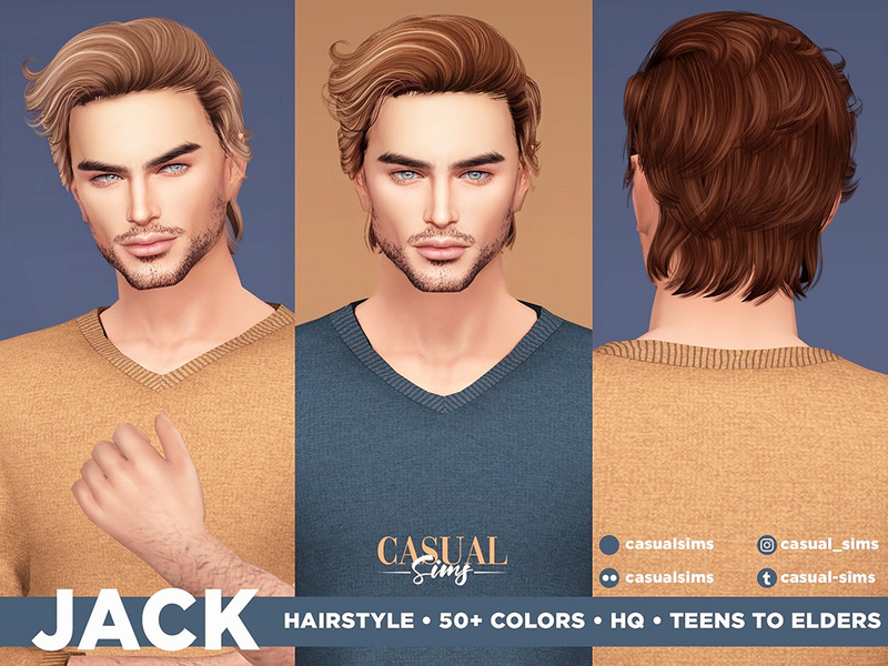 Sims 4 Jack Hairstyle by Casual_Sims
