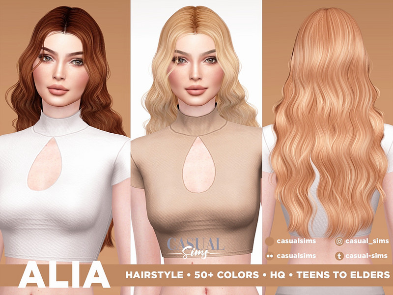 Sims 4 Alia Hairstyle by Casual_Sims