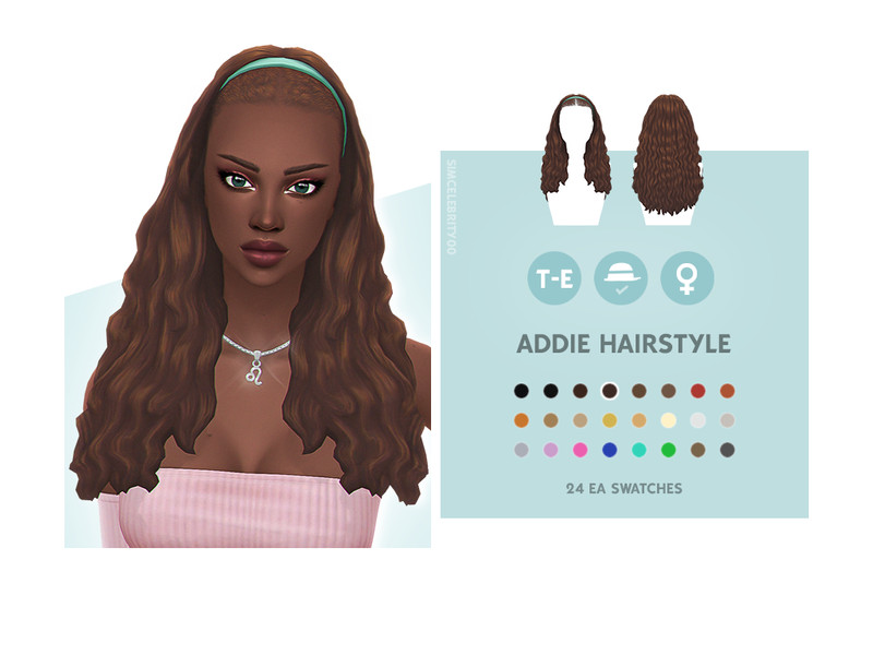 Sims 4 Addie Hairstyle by simcelebrity00
