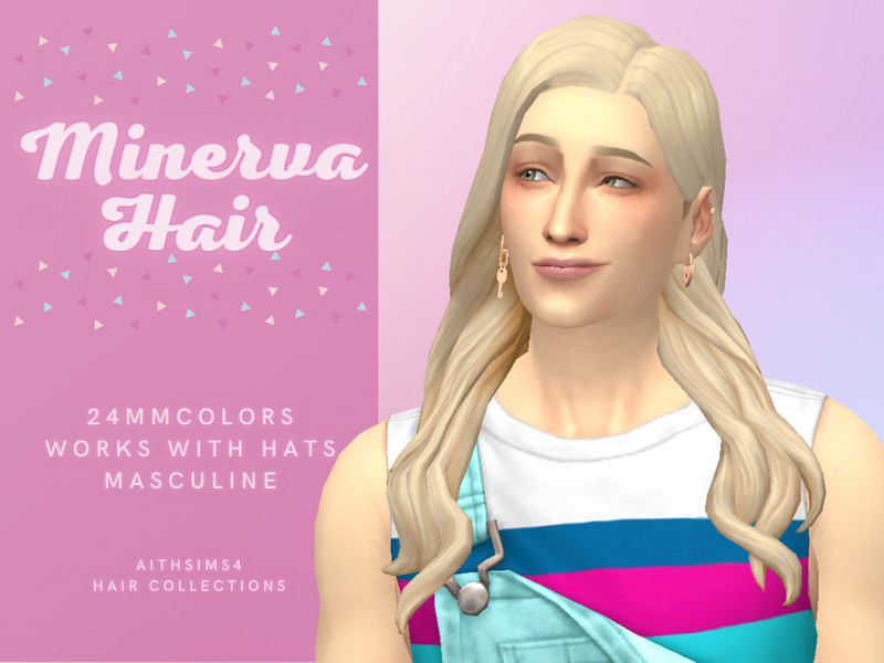 Sims 4 Minerva Hair M by aithsims