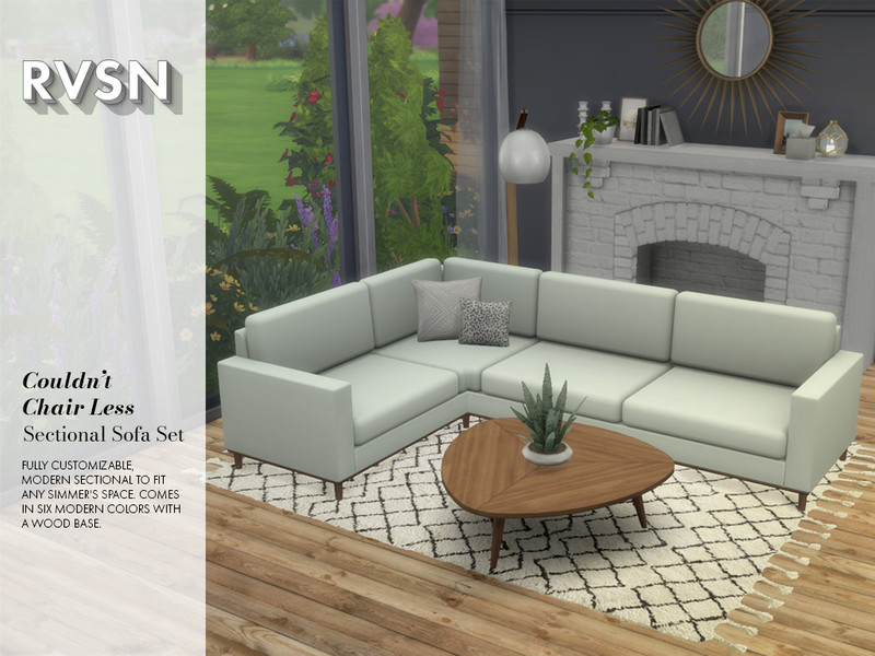 Sims 4 Couldn't Chair Less Sectional Set by RAVASHEEN