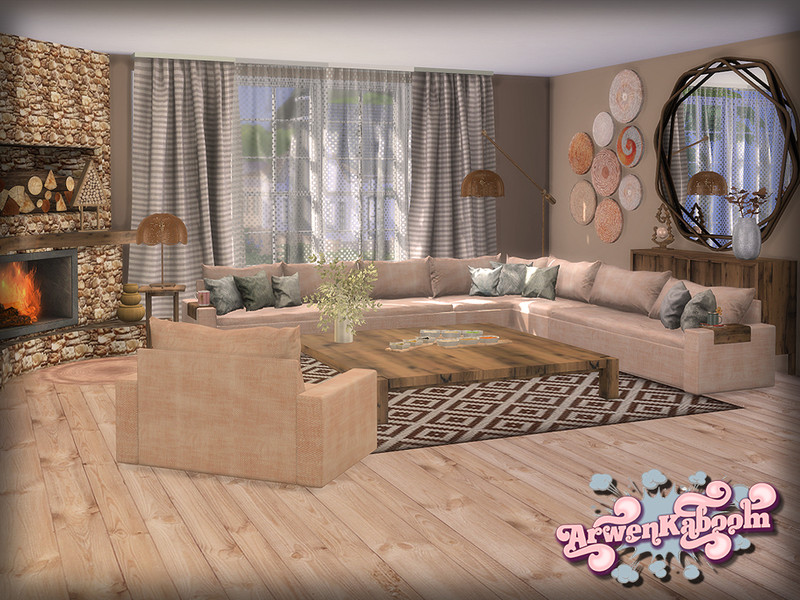 Sims 4 Pure Morning Set 1 - Sectional Sofa by ArwenKaboom