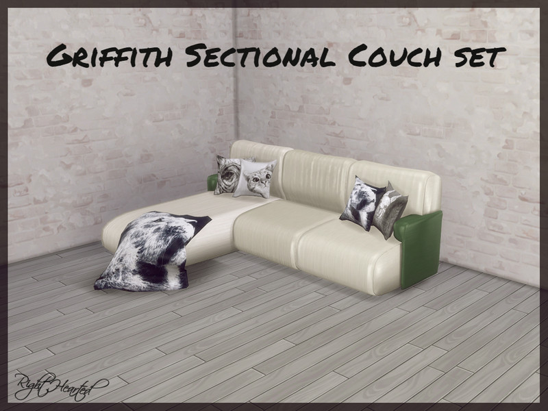 Sims 4 Griffith Sectional Couch set by RightHearted