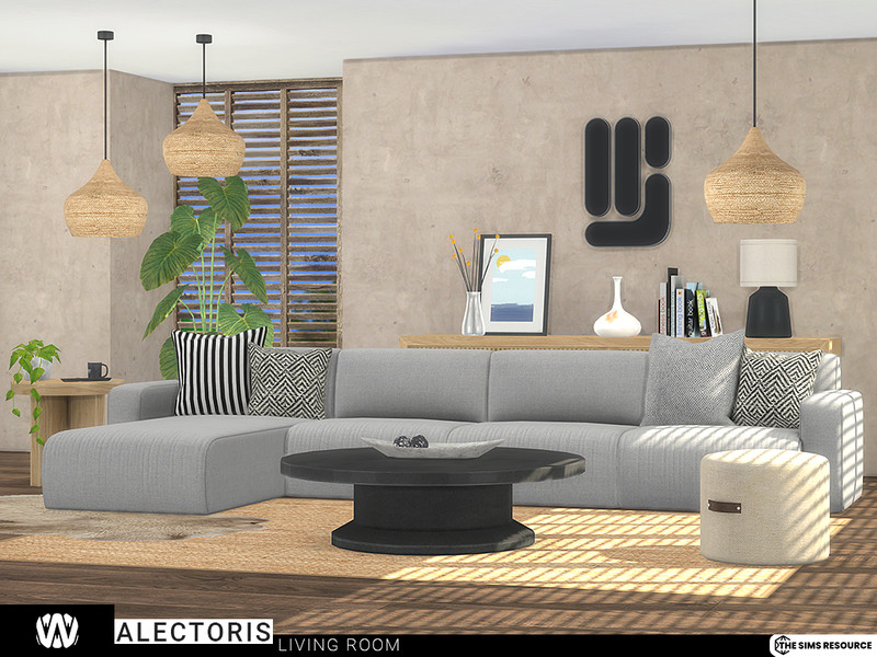 Sims 4 Alectoris Living Room - Part I by wondymoon