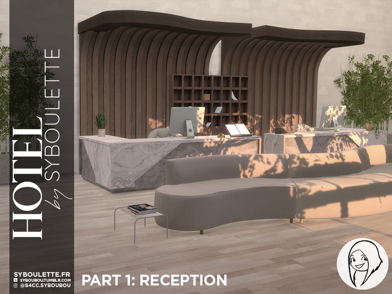 Sims 4 Patreon Early Release - Hotel set - Part 1: Reception by Syboubou