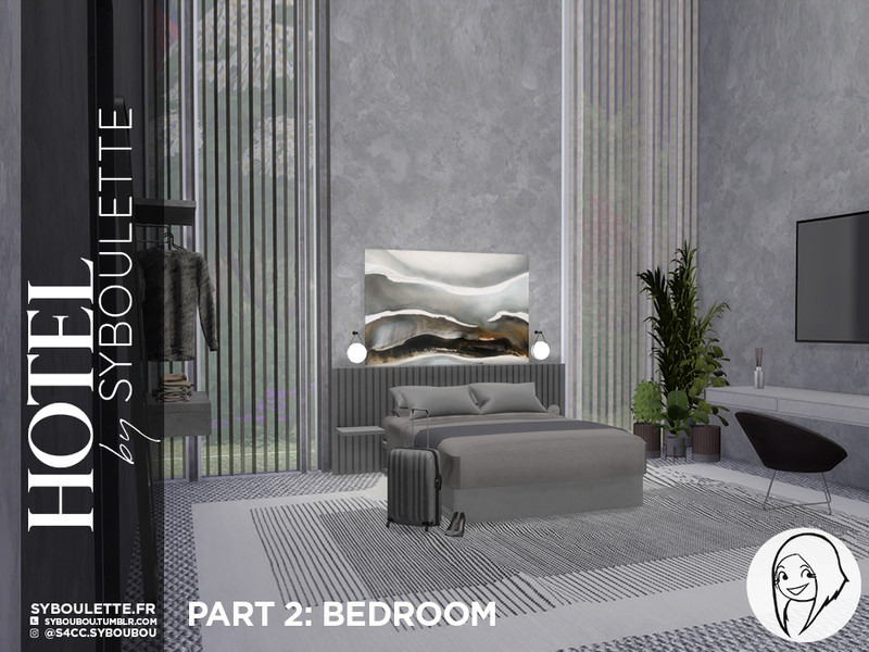 Sims 4 Patreon Early Release - Hotel set - Part 2: Bedroom by Syboubou