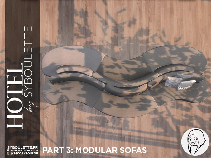 Sims 4 Patreon Early Release - Hotel set - Part 3 - Modular Sofas by Syboubou