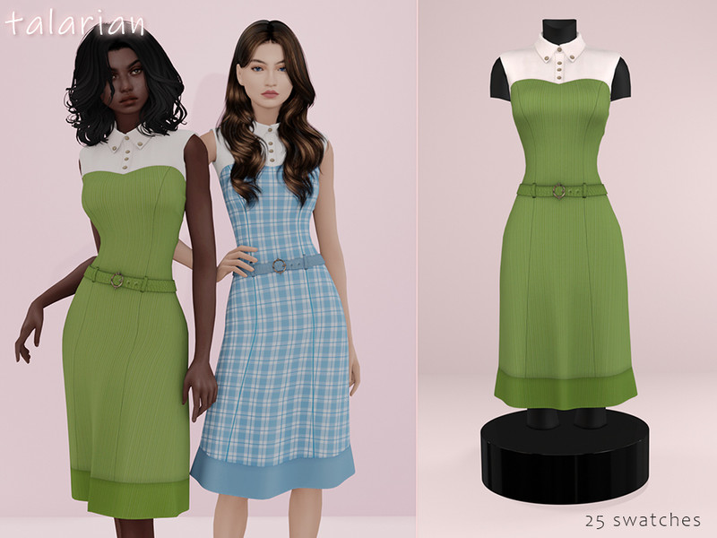 Sims 4 Genesis dress with belt by talarian