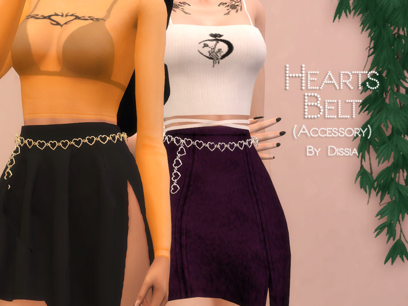 Sims 4 Hearts Belt (Accessory) by Dissia