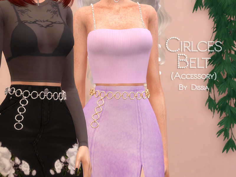 Sims 4 Circles Belt (Accessory) by Dissia