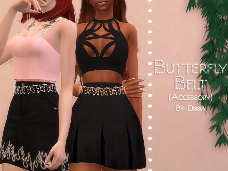 Sims 4 Butterfly Belt (Accessory) by Dissia