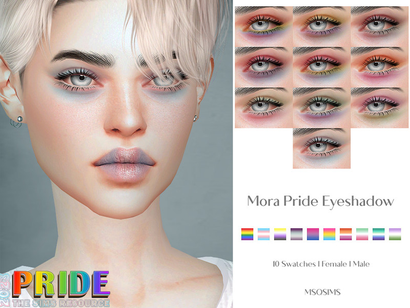 Sims 4 Mora Pride Eyeshadow by MSQSIMS