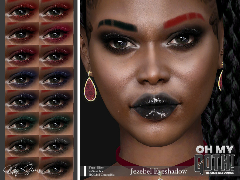 Sims 4 Oh My Goth - Jezebel Eyeshadow by MSQSIMS