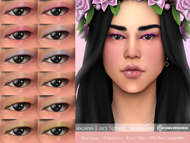 Sims 4 Lucy Spring Eyeshadow by MSQSIMS