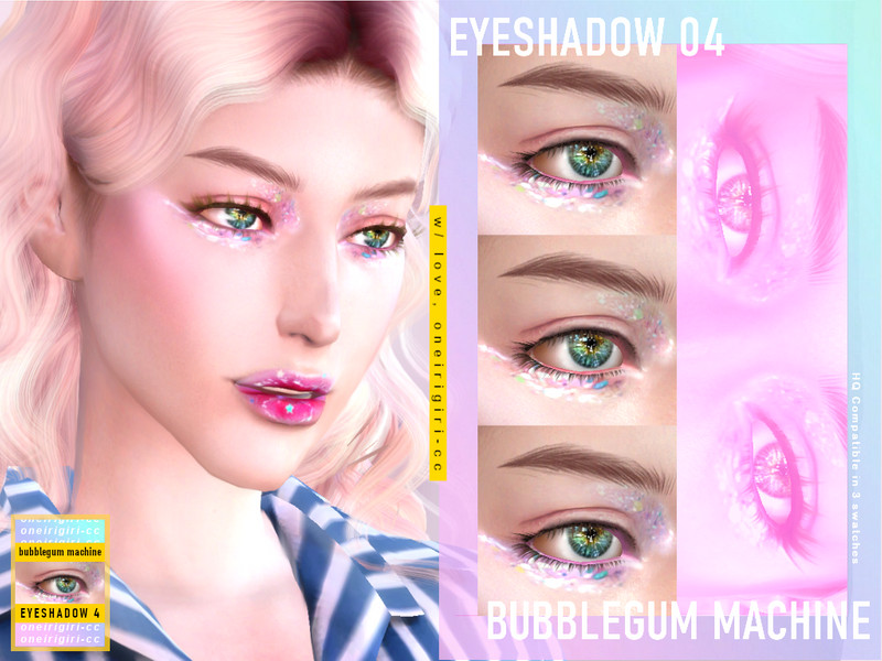 Sims 4 EYESHADOW 04 - Bubblegum Machine (HQ) by oneirigiri