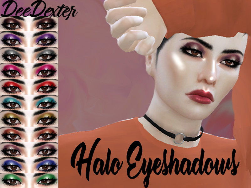 Sims 4 Halo 'Wet Look' Eyeshadows by deedexter