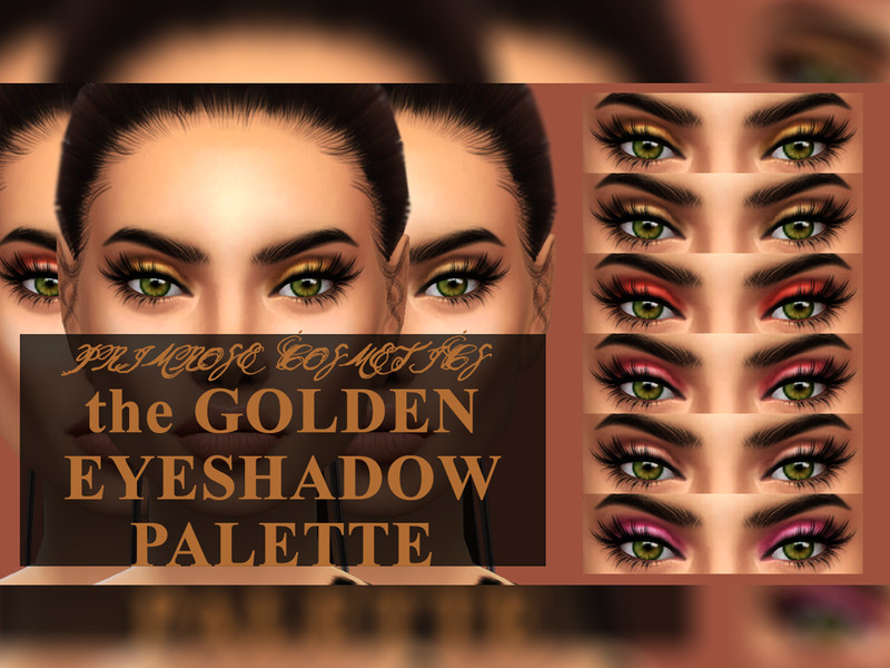 Sims 4 The Gold Eyeshadow Palette by PrimroseSmith