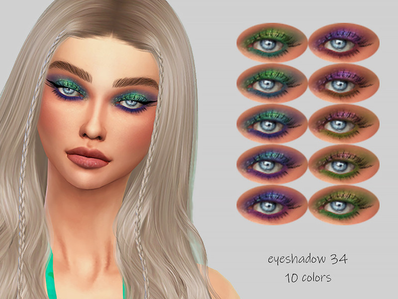 Sims 4 MELDEANNE - EYESHADOW #34 by MELDEANNE