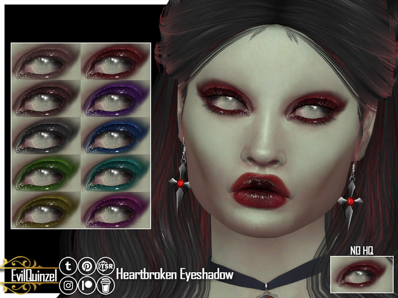Sims 4 Heartbroken Eyeshadow by EvilQuinzel