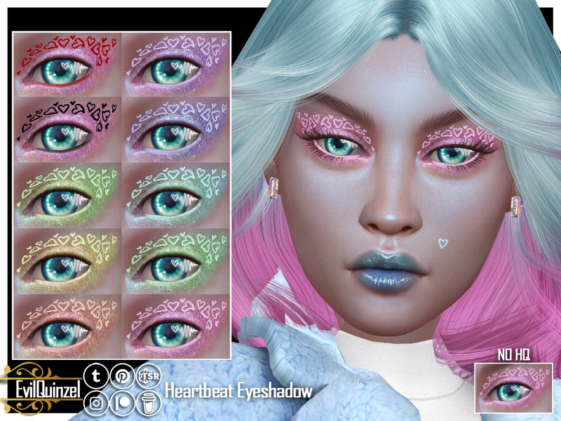 Sims 4 Heartbeat Eyeshadow by EvilQuinzel