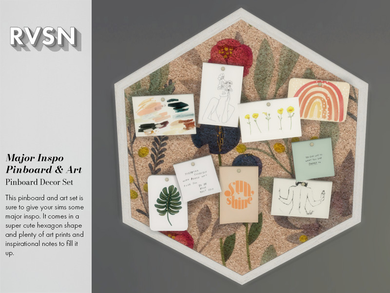 Sims 4 Major Inspo Corkboard and Art Prints by RAVASHEEN