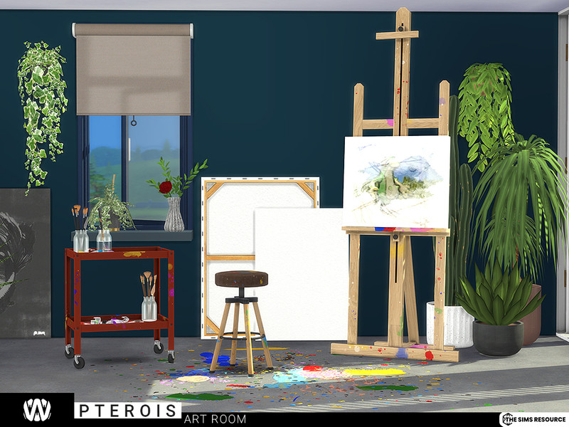 Sims 4 Pterois Art Room by wondymoon