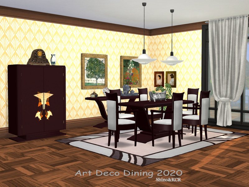 Sims 4 Dining Art Deco 2020 by ShinoKCR