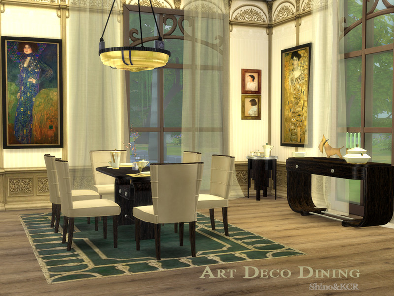 Sims 4 Art Deco Dining by ShinoKCR