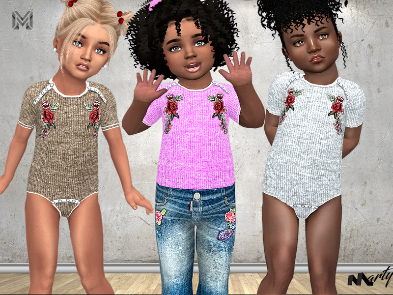 Sims 4 MP Toddler Fashion Bodysuit N3 by MartyP