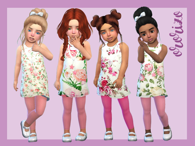 Sims 4 Flower Outfit Toddler by Ororizo
