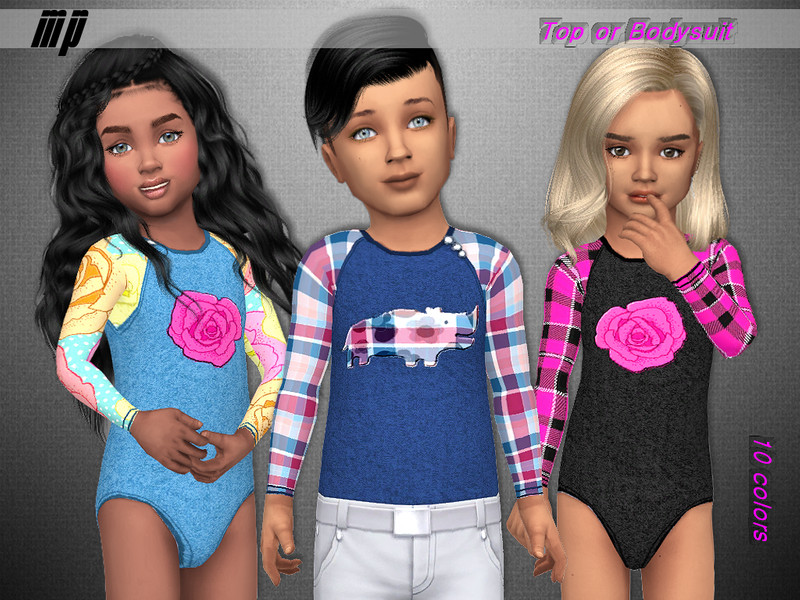 Sims 4 MP Toddler Fashion Bodysuit N2 by MartyP