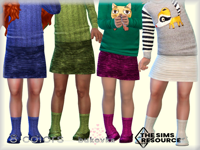 Sims 4 Suede Skirt by bukovka