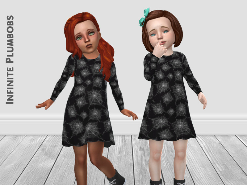 Sims 4 IP Toddler Cobweb Dress - TODDLER STUFF by InfinitePlumbobs