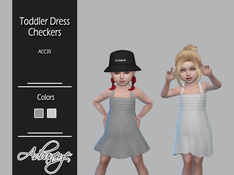 Sims 4 ACC35 Toddler Dress Checkers (toddler stuff needed) by Advaneye
