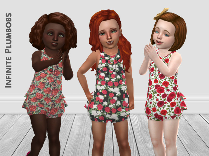 Sims 4 IP Toddler Rose Romper - TODDLER STUFF by InfinitePlumbobs
