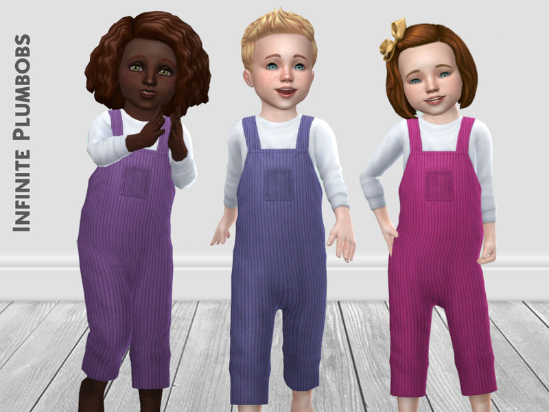 Sims 4 IP Toddler Corduroy Dungarees - TODDLER STUFF by InfinitePlumbobs