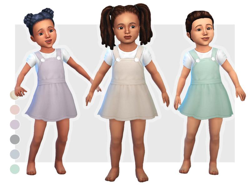Sims 4 Toddler Short Dress 01 by Simsefin