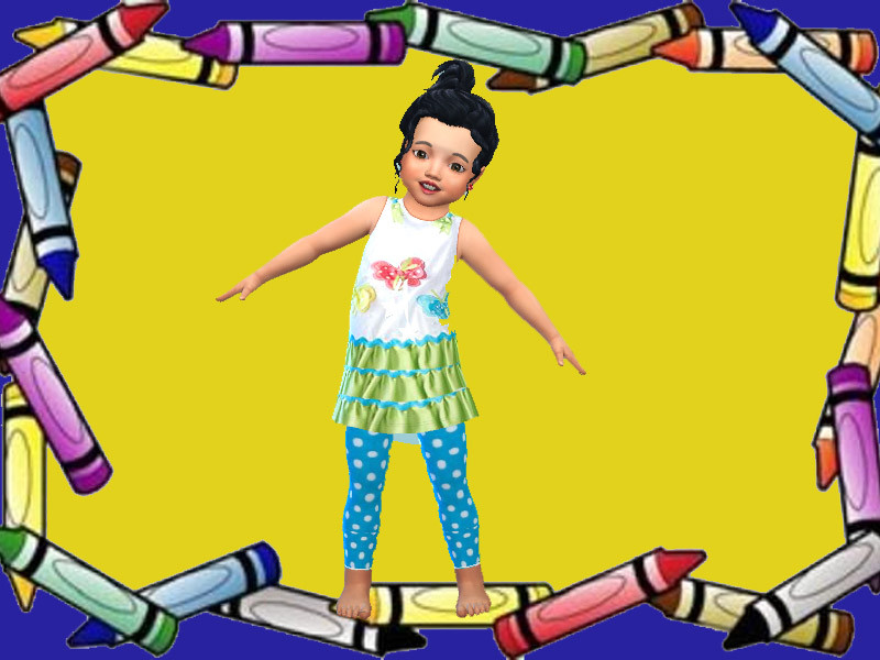 Sims 4 Toddler One Bright Summer Outfit by jmarie1968