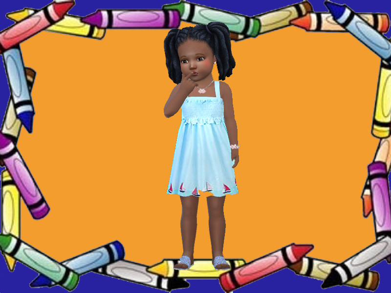 Sims 4 Toddler Sailboat Dress - Toddlers SP by jmarie1968