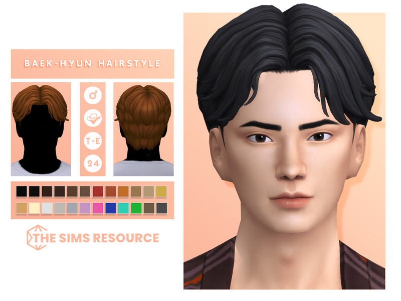 Sims 4 Baek-Hyun Hairstyle [Male] by OranosTR