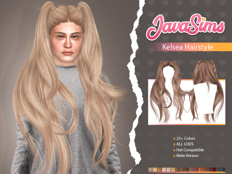 Sims 4 Kelsea (Male Hairstyle) by JavaSims