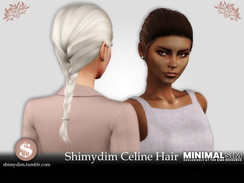 Sims 4 MinimalSIM Celine Hairstyle by Shimydim